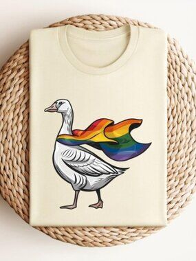 Silly Goose Pride Shirt, Rainbow Goose Shirt, LGBTQ Shirt, Pride Shirt